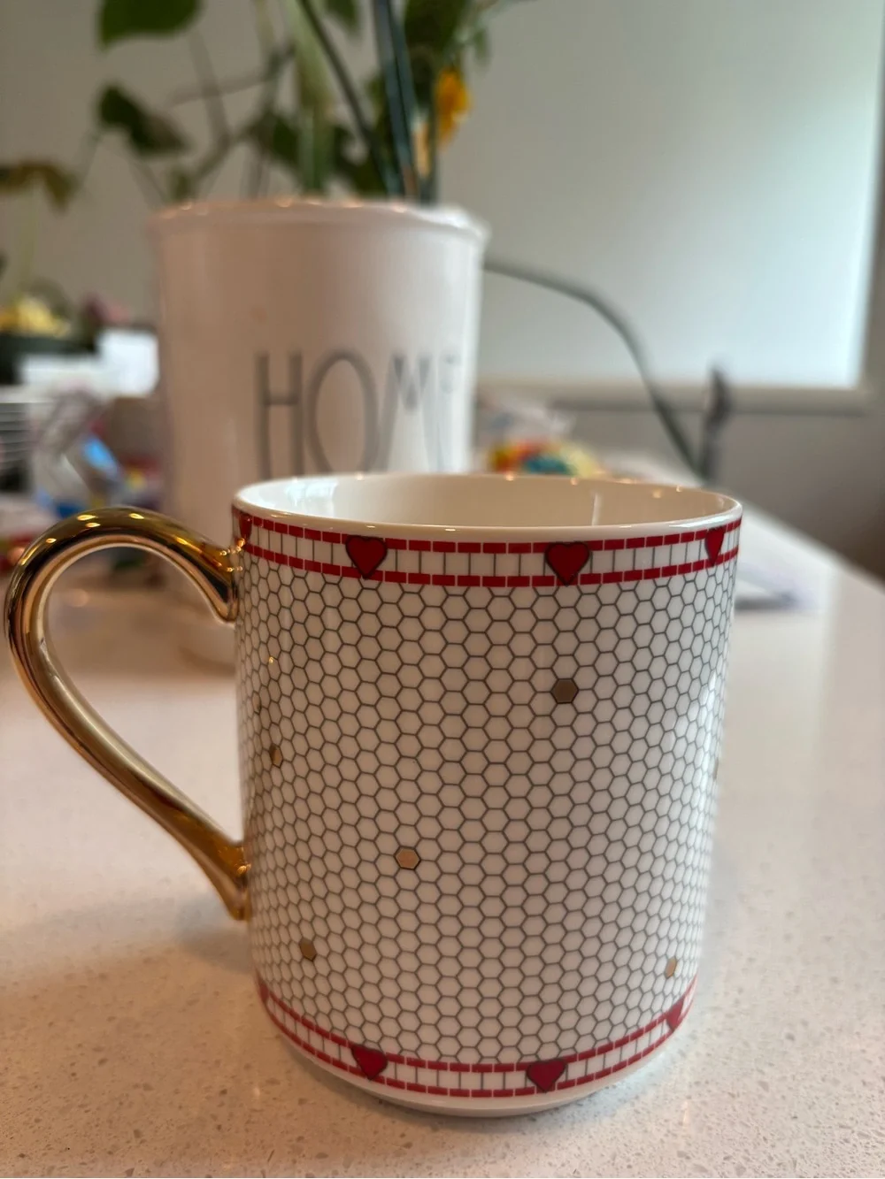 Anthropologie Bisous Valentine Collection  Mug